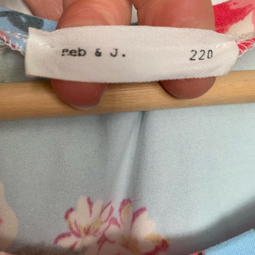 Blue dress with pink flowers - Picture 3 of 4